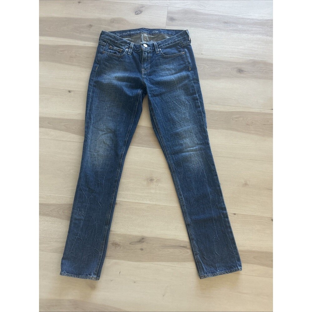 J.Crew Matchstick Jeans Womens 27R Dark Wash Straight Leg Denim Made in USA